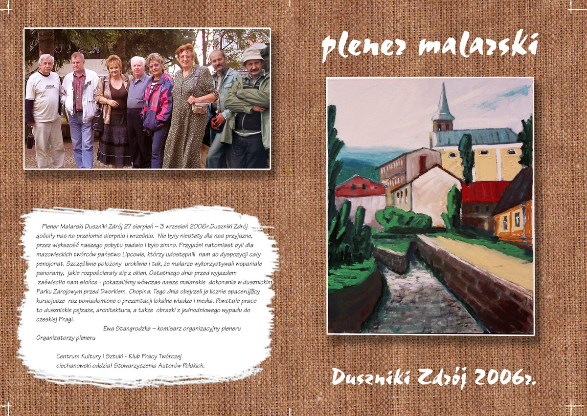 Katalog z pleneru w Dusznikach Zdrój w 2006r